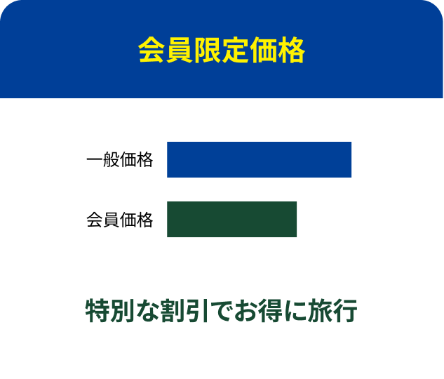会員限定価格：特別な割引でお得に旅行